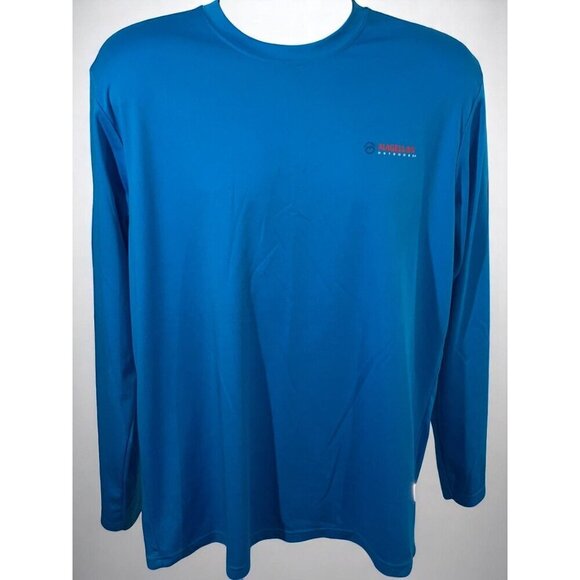 Magellan Outdoors Mens Blue Long Sleeve Shirt Classic Fit Large Fishing Gear Tee - Picture 11 of 11